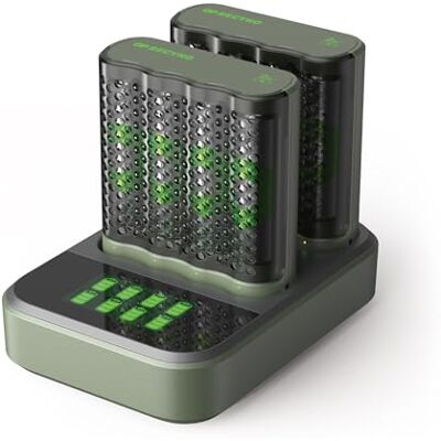 GP ReCyko M452 USB-dockingstation met 2 USB-acculaders, 8 x ReCyko AA 2600 mAh batterijen, AAAAA acculader, led-indicatoren en dockingstation GP ReCyko M452 USB-dockingstation met 2 USB-acculaders, 8 x ReCyko AA 2600 mAh batterijen, AAAAA acculader, led-indicatoren en dockingstation