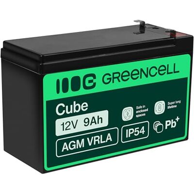 Green Cell AGM 12 V 9 Ah VRLA loodaccu voor speelgoed en grasmaaiers Green Cell AGM 12 V 9 Ah VRLA loodaccu voor speelgoed en grasmaaiers