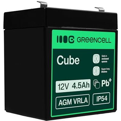 Green Cell AGM 12 V 4,5 Ah VRLA loodaccu voor speelgoed en grasmaaiers Green Cell AGM 12 V 4,5 Ah VRLA loodaccu voor speelgoed en grasmaaiers
