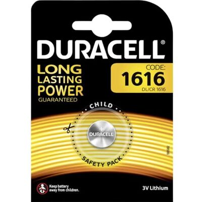 Duracell DL1616 knoopcel 3 V zilver Duracell DL1616 knoopcel 3 V zilver