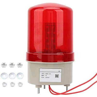 Walfront 220 V AC, draaibaar, knipperlicht, rood, led, waarschuwingslicht, industrieel, waarschuwingslicht, 97 mm diameter Walfront 220 V AC, draaibaar, knipperlicht, rood, led, waarschuwingslicht, industrieel, waarschuwingslicht, 97 mm diameter