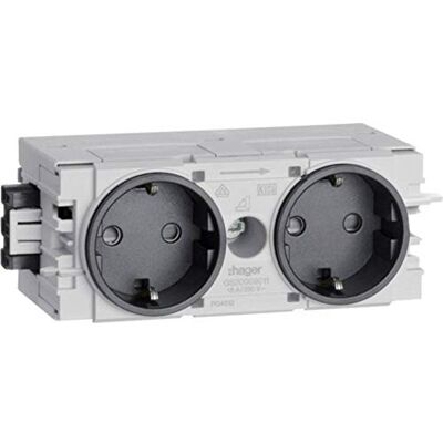 Hager GS20009011 steekmodule (BxHxD) 120 x 50 x 61 mm, 1 stuks, zwart grafiet (RAL 9011) Hager GS20009011 steekmodule (BxHxD) 120 x 50 x 61 mm, 1 stuks, zwart grafiet (RAL 9011)