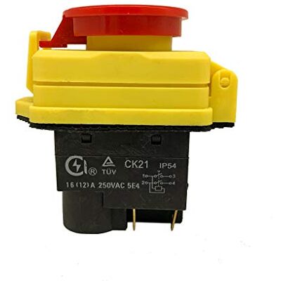 GOZAR Schakelaar 250V 16A CK21 Ip54 Nvr met Noodstop Pine Waterdicht Stofdicht Panel 4 GOZAR Schakelaar 250V 16A CK21 Ip54 Nvr met Noodstop Pine Waterdicht Stofdicht Panel 4