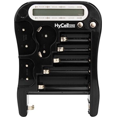 Ansmann HyCell Digitale batterijtester, capaciteitstester voor batterijweergave, batterij-indicator, knoopcelweergave, lcd-batterijtester met betrouwbare testresultaten Ansmann HyCell Digitale batterijtester, capaciteitstester voor batterijweergave, batterij-indicator, knoopcelweergave, lcd-batterijtester met betrouwbare testresultaten