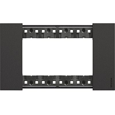Bticino KA4804KG Living Now plaat, 4 modules, zwart Bticino KA4804KG Living Now plaat, 4 modules, zwart