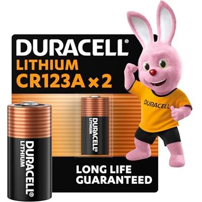 Duracell CR123 krachtige lithium-batterijen 3 V (CR123A/CR17345) (2 stuks), langdurig vermogen, voor camera's, zaklampen, rookmelders Duracell CR123 krachtige lithium-batterijen 3 V (CR123A/CR17345) (2 stuks), langdurig vermogen, voor camera's, zaklampen, rookmelders