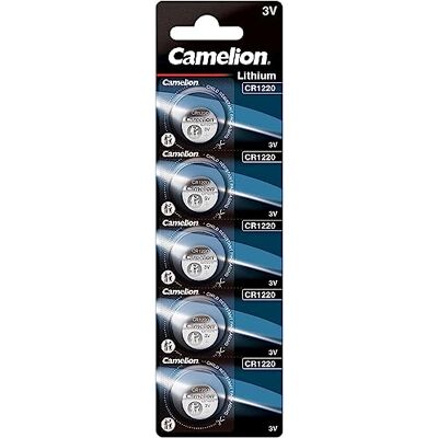 Camelion CR1220 Lithium batterijen, 5 stuks Camelion CR1220 Lithium batterijen, 5 stuks