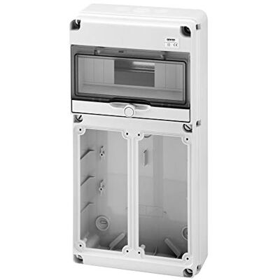 Gewiss Q-Din 10 modules, 2 flangen, 2 flange Ib verticaal, 16/32 A, IP65 Gewiss Q-Din 10 modules, 2 flangen, 2 flange Ib verticaal, 16/32 A, IP65