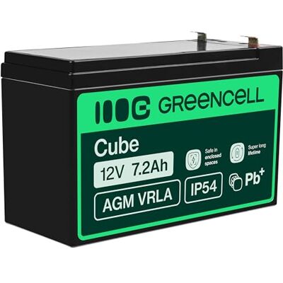 Green Cell AGM-accu VRLA 12 V 7,2 Ah – reserveaccu voor UPS systemen, noodstroomvoorziening en frequente cyclische toepassingen (gelaccu) Green Cell AGM-accu VRLA 12 V 7,2 Ah – reserveaccu voor UPS systemen, noodstroomvoorziening en frequente cyclische toepassingen (gelaccu)