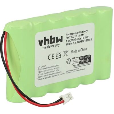 vhbw NI-MH accu 1500mAh 7,2V voor Elite Serie 7, Elite P2000, P 2000, Elite 73016 vervangt 6N120SFE-15615 vhbw NI-MH accu 1500mAh 7,2V voor Elite Serie 7, Elite P2000, P 2000, Elite 73016 vervangt 6N120SFE-15615