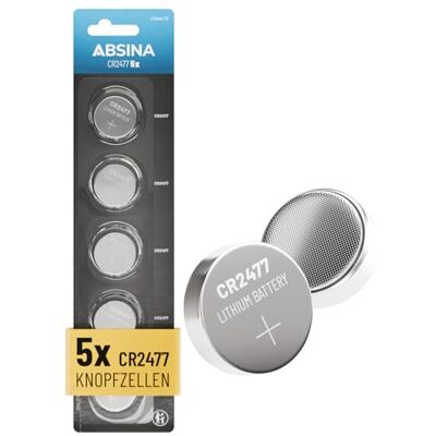 ABSINA CR2477 3V lithium knoopcel lekvrij en lange levensduur ABSINA CR2477 3V lithium knoopcel lekvrij en lange levensduur