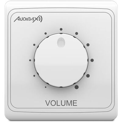 Audibax Wall 12 Wandvolumeregeling Potentiometer voor luidsprekers 11 stappen volumeknop Maximaal vermogen van 12 W 1-kanaals geluidsregeling Audibax Wall 12 Wandvolumeregeling Potentiometer voor luidsprekers 11 stappen volumeknop Maximaal vermogen van 12 W 1-kanaals geluidsregeling