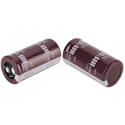 SALUTUYA 2 stuks 63 V 6800uF elektrolytische condensatoren, lage impedantie, aluminium, 25 x 50 mm, 105 °C, hoogwaardige componenten SALUTUYA 2 stuks 63 V 6800uF elektrolytische condensatoren, lage impedantie, aluminium, 25 x 50 mm, 105 °C, hoogwaardige componenten