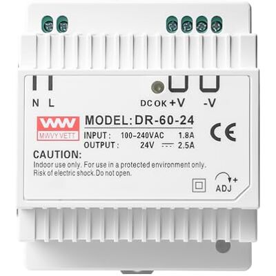 GBKDQQ 60 W 24 V 2,5 A DIN-rail voeding instelbare uitgangsspanning industriële schakelende voeding voor industriële automatisering GBKDQQ 60 W 24 V 2,5 A DIN-rail voeding instelbare uitgangsspanning industriële schakelende voeding voor industriële automatisering