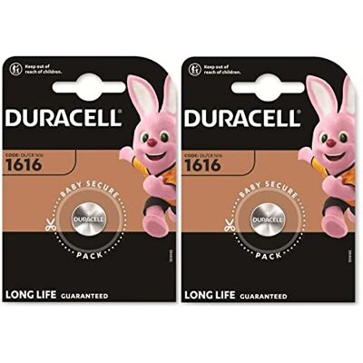 Duracell 2 x 1616 lithium batterijen (2 x 1 batterij) Duracell 2 x 1616 lithium batterijen (2 x 1 batterij)