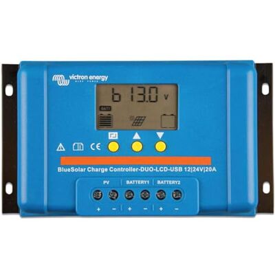 Victron Energy BlueSolar PWM DUO-LCD & USB laadregelaar 12/24 V 20 A Victron Energy BlueSolar PWM DUO-LCD & USB laadregelaar 12/24 V 20 A