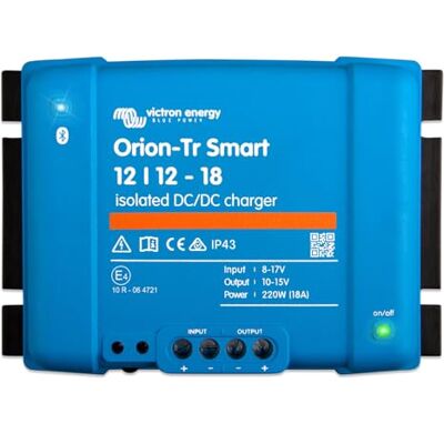 Victron Energy Victron Orion-Tr Smart 12/12-18A (220W) DC to DC converter, laadbooster, B2B lader Victron Energy Victron Orion-Tr Smart 12/12-18A (220W) DC to DC converter, laadbooster, B2B lader