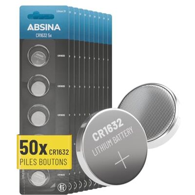 ABSINA CR1632 3V lithium knoopcel lekvrij en lange levensduur ABSINA CR1632 3V lithium knoopcel lekvrij en lange levensduur