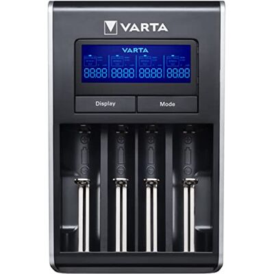 Varta Batterijlader, oplader voor oplaadbare AA/AAA-batterijen, Dual Tech Charger, 4 oplaadmodi, temperatuurregeling en andere veiligheidsmaatregelen, incl. 1,8 m EU-kabel, niet uitgerust Varta Batterijlader, oplader voor oplaadbare AA/AAA-batterijen, Dual Tech Charger, 4 oplaadmodi, temperatuurregeling en andere veiligheidsmaatregelen, incl. 1,8 m EU-kabel, niet uitgerust