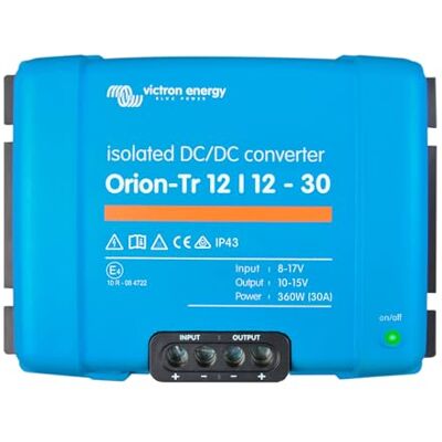 Victron Energy Orion-Tr IP43 Converter 12/12 Volt 30 Amp 360 Watt DC-DC Geïsoleerd Victron Energy Orion-Tr IP43 Converter 12/12 Volt 30 Amp 360 Watt DC-DC Geïsoleerd