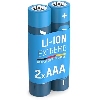 Ansmann Extreme lithiumbatterij AAA 2 stuks – 1,5 V, LR3 – hoge capaciteit, extreem eenvoudig, 700% meer vermogen Ansmann Extreme lithiumbatterij AAA 2 stuks – 1,5 V, LR3 – hoge capaciteit, extreem eenvoudig, 700% meer vermogen