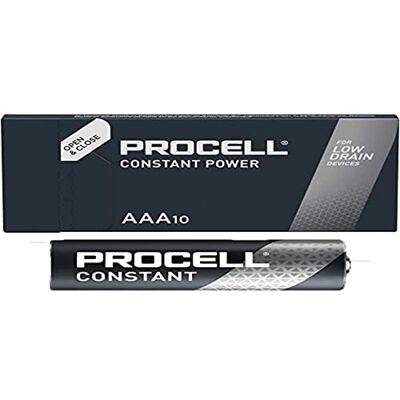 Duracell Procell Constant 5000394149199 AAA LR03 alkalinebatterijen, 1,5 V, meerkleurig, 10 stuks Duracell Procell Constant 5000394149199 AAA LR03 alkalinebatterijen, 1,5 V, meerkleurig, 10 stuks
