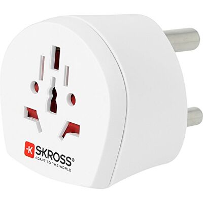 SKROSS 1.500224-E World to South Africa Internationale reisadapter Zuid-Afrikaanse stekker en universele stekker. Spanning en vermogen: 100V 1600W / 250V – 4000W.,wit SKROSS 1.500224-E World to South Africa Internationale reisadapter Zuid-Afrikaanse stekker en universele stekker. Spanning en vermogen: 100V 1600W / 250V – 4000W.,wit