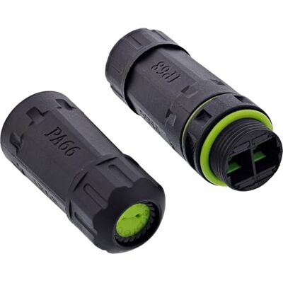 InLine Coupleur fibre optique SC Duplex étanche IP68 Connecteur à fibre optique d'extérieur monomode Connexion SC SC pour boîtier M20 69927F InLine Coupleur fibre optique SC Duplex étanche IP68 Connecteur à fibre optique d'extérieur monomode Connexion SC SC pour boîtier M20 69927F