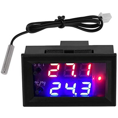 Walfront DC 12V Verstelbare Digitale Display Micro Computer Elektronische Thermostaat Intelligente Temperatuurregelaar met Waterdichte Sensor Sensor Walfront DC 12V Verstelbare Digitale Display Micro Computer Elektronische Thermostaat Intelligente Temperatuurregelaar met Waterdichte Sensor Sensor