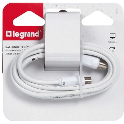Legrand , SAT verlengkabel 2x F-stekker 9,52mm kabellengte 2m 091024 Legrand , SAT verlengkabel 2x F-stekker 9,52mm kabellengte 2m 091024