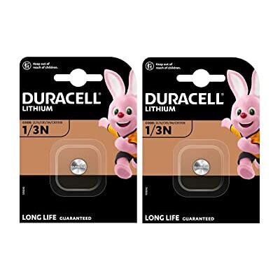 Duracell CR1/3N, CR11108, lithiumbatterij, 6 V, 2 batterijen Duracell CR1/3N, CR11108, lithiumbatterij, 6 V, 2 batterijen