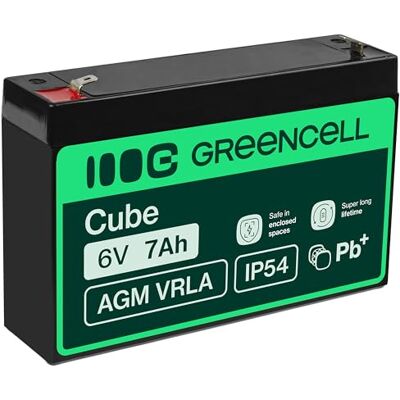 Green Cell AGM VRLA accu 6 V 7 Ah – onderhoudsvrije verzegelde batterij voor alarmsystemen, UPS en elektronische apparaten – hoge duurzaamheid en betrouwbare prestaties Green Cell AGM VRLA accu 6 V 7 Ah – onderhoudsvrije verzegelde batterij voor alarmsystemen, UPS en elektronische apparaten – hoge duurzaamheid en betrouwbare prestaties