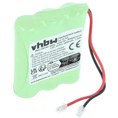 vhbw Accuverpakking met 3 x AA Mignon voor verschillende apparaten (2000 mAh, 3,6 V, NiMH) vhbw Accuverpakking met 3 x AA Mignon voor verschillende apparaten (2000 mAh, 3,6 V, NiMH)