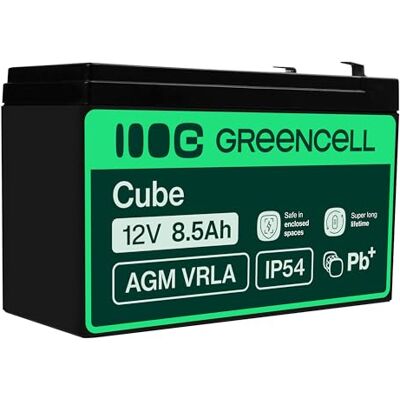 Green Cell AGM VRLA accu 12 V 8,5 Ah – reserveaccu voor UPS systemen, voertuigen voor kinderen, noodstroomvoorziening en toepassingen met frequente cyclus Green Cell AGM VRLA accu 12 V 8,5 Ah – reserveaccu voor UPS systemen, voertuigen voor kinderen, noodstroomvoorziening en toepassingen met frequente cyclus
