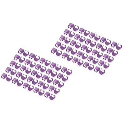 Digitus Kleurclips voor RJ45 patchkabels kleurorganisatie van netwerkkabels 100 stuks voor CAT 5e, CAT 6 & CAT 6A LAN-kabels AWG 24/7 tot 27/7 paars Digitus Kleurclips voor RJ45 patchkabels kleurorganisatie van netwerkkabels 100 stuks voor CAT 5e, CAT 6 & CAT 6A LAN-kabels AWG 24/7 tot 27/7 paars