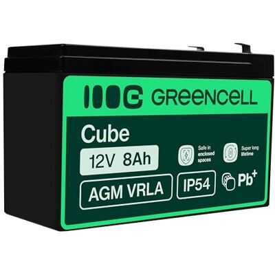 Green Cell AGM VRLA accu 12 V 8 Ah – reserveaccu voor UPS systemen, voertuigen voor kinderen, noodvoeding en toepassingen met frequente cyclus Green Cell AGM VRLA accu 12 V 8 Ah – reserveaccu voor UPS systemen, voertuigen voor kinderen, noodvoeding en toepassingen met frequente cyclus