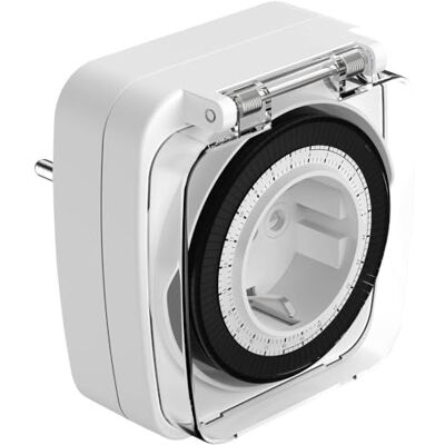 Ansmann AES7 buitentimer, 24-uurs mechanische timer herhaalt de dagelijks ingestelde tijd, max. 16 A/3680 W, ideaal voor je gazon of bed in de tuin, binnenplaats, balkon, terras Ansmann AES7 buitentimer, 24-uurs mechanische timer herhaalt de dagelijks ingestelde tijd, max. 16 A/3680 W, ideaal voor je gazon of bed in de tuin, binnenplaats, balkon, terras
