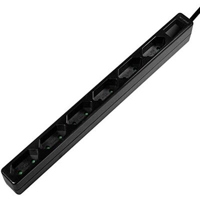 Logilink LPS231B Stekkerdoos, 6-voudig (EU-stekker) CEE 7/16, met kinderbeveiliging, zwart Logilink LPS231B Stekkerdoos, 6-voudig (EU-stekker) CEE 7/16, met kinderbeveiliging, zwart
