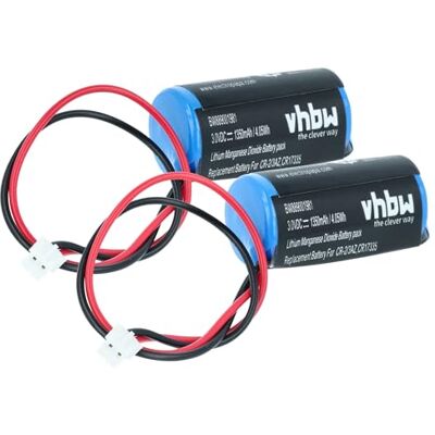 vhbw Verisure CR-2/3AZ reservebatterijen voor alarmsysteem, alarmsysteem (1350 mAh, 3 V, Li-MnO2), 2 stuks vhbw Verisure CR-2/3AZ reservebatterijen voor alarmsysteem, alarmsysteem (1350 mAh, 3 V, Li-MnO2), 2 stuks
