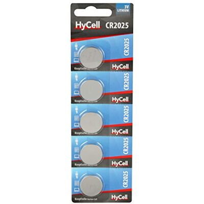Ansmann HyCell 5 stuks CR2025 3V lithium knoopcellen hoogwaardige knoopcellen met lange levensduur Ansmann HyCell 5 stuks CR2025 3V lithium knoopcellen hoogwaardige knoopcellen met lange levensduur
