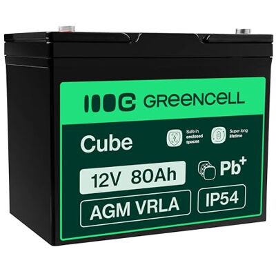 Green Cell AGM VRLA accu 12 V 80 Ah – reserveaccu voor UPS systemen, kindervoertuigen, noodstroomvoorziening en frequente cyclische toepassingen (gelbatterij) Green Cell AGM VRLA accu 12 V 80 Ah – reserveaccu voor UPS systemen, kindervoertuigen, noodstroomvoorziening en frequente cyclische toepassingen (gelbatterij)