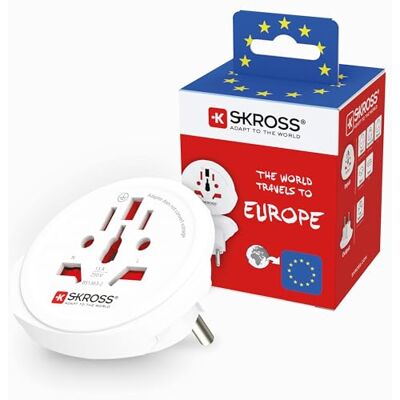SKROSS World to Europe New Version Compacte universele reisadapter voor Europa SKROSS World to Europe New Version Compacte universele reisadapter voor Europa