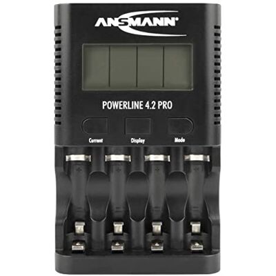 Ansmann Powerline 4.2 Pro acculader voor 4 AA/AAA NiMH batterijen met 5 oplaadprogramma's: opladen, ontladen, testen, verfrissen, snel opladen Ansmann Powerline 4.2 Pro acculader voor 4 AA/AAA NiMH batterijen met 5 oplaadprogramma's: opladen, ontladen, testen, verfrissen, snel opladen