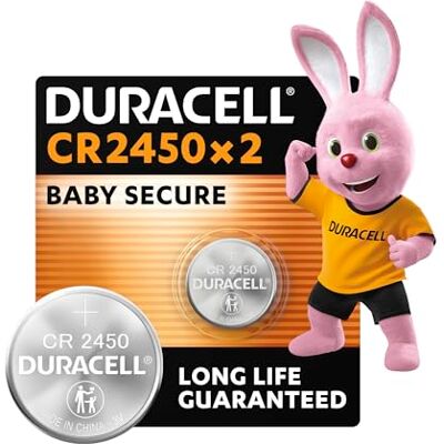 Duracell 5000394152137 Speciale 2450-lithium-knoopbatterij 3 V, verpakking van 2 (Dl2450/Cr2450), ontworpen voor gebruik in sleutelringen, weegschalen en draagbare en medische apparaten Duracell 5000394152137 Speciale 2450-lithium-knoopbatterij 3 V, verpakking van 2 (Dl2450/Cr2450), ontworpen voor gebruik in sleutelringen, weegschalen en draagbare en medische apparaten