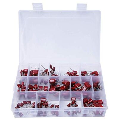 Walfront 180 stuks Condensator CBB Polypropyleen Folie Assortiment Condensatoren 10nf / 0.01uf / 400V-68nf / 0.0068uf / 630V Walfront 180 stuks Condensator CBB Polypropyleen Folie Assortiment Condensatoren 10nf / 0.01uf / 400V-68nf / 0.0068uf / 630V
