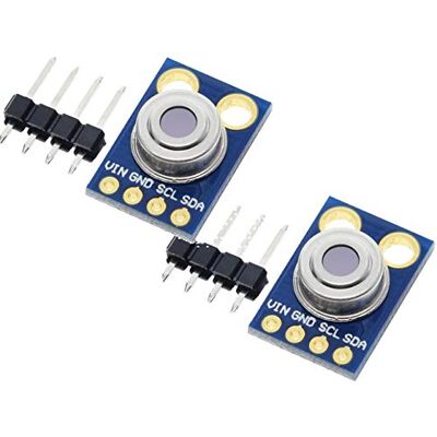 TECNOIOT 2 stks GY-906 MLX90614 Non-Contact Infrared Temperature Sensor Module MLX90614ESF TECNOIOT 2 stks GY-906 MLX90614 Non-Contact Infrared Temperature Sensor Module MLX90614ESF