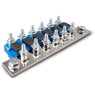 Victron Energy Omnibusstang voor het aansluiten van 6 modulaire zekeringhouders voor MEGA-zekeringen Victron Energy Omnibusstang voor het aansluiten van 6 modulaire zekeringhouders voor MEGA-zekeringen