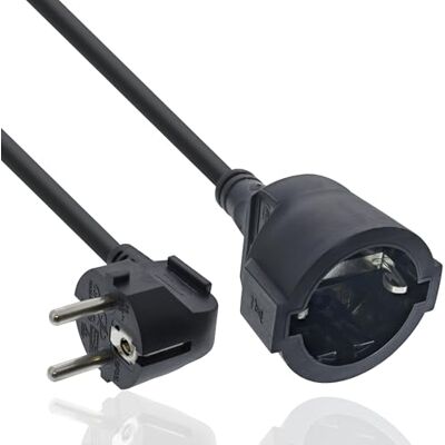 InLine 16400Y Verlengkabel, stroomkabel, 1 m, geaarde stekker, H05VV-F H05VV-F 3G1,5 mm², 16 A tot 230 V, tot 3500 W, verhoogde aanraakbeveiliging, GS-getest InLine 16400Y Verlengkabel, stroomkabel, 1 m, geaarde stekker, H05VV-F H05VV-F 3G1,5 mm², 16 A tot 230 V, tot 3500 W, verhoogde aanraakbeveiliging, GS-getest