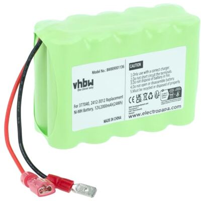 vhbw Vervangende accu voor Roto 2412-3012, 377040 voor dakraamrolluiken (2000 mAh, 12 V, NiMH) vhbw Vervangende accu voor Roto 2412-3012, 377040 voor dakraamrolluiken (2000 mAh, 12 V, NiMH)