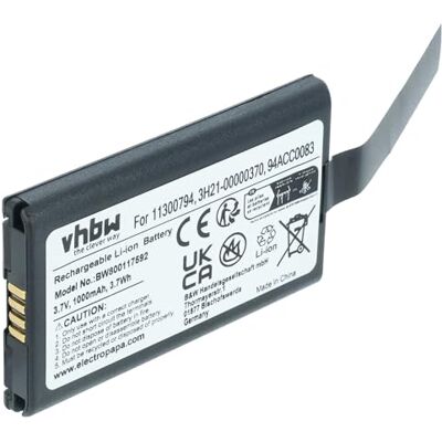 vhbw Accu compatibel met Datalogic CVR2, DL-Memor, Memor NFP, Memor X3 Barcode-scanner (1000 mAh, 3,7 V, Li-Ion) vhbw Accu compatibel met Datalogic CVR2, DL-Memor, Memor NFP, Memor X3 Barcode-scanner (1000 mAh, 3,7 V, Li-Ion)